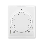 Termostat univerzální otočný (ovládací jednotka), Element®, Time®, bílá / bílá