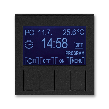 Hodiny spínací programovatelné (ovládací jednotka), Levit®M, onyx / kouřová černá