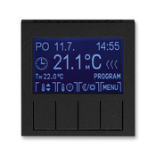 Termostat univerzální programovatelný (ovládací jednotka), Levit®M, onyx / kouřová černá
