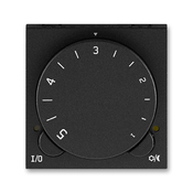 Termostat univerzální otočný (ovládací jednotka), Levit®M, onyx / kouřová černá