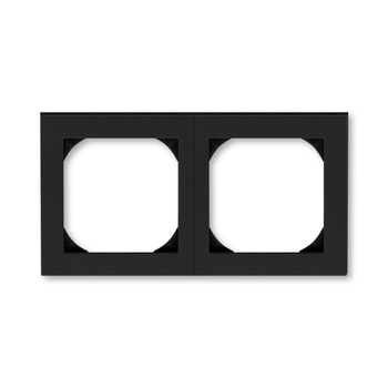 Rámeček dvojnásobný s otvorem 55×55 mm, Levit®M, onyx / kouřová černá