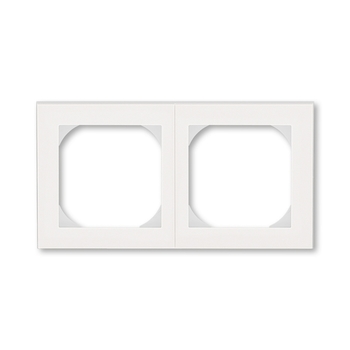 Rámeček dvojnásobný s otvorem 55×55 mm, Levit®M, perleťová / ledová bílá