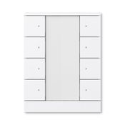 Prvek ovládací 8násobný, ABB-Tenton®, zapuštěný, 8násobný / studio bílá