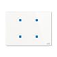 Prvek ovládací dotykový 4násobný, 115x86 mm, ABB tacteo®, zapuštěný, bílá