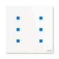 Prvek ovládací dotykový 6násobný, 86x86 mm, ABB tacteo®, zapuštěný, bílá