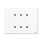 Prvek ovládací dotykový 6násobný, 115x86 mm, ABB tacteo®, zapuštěný, bílá