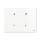 Termostat prostorový dotykový, 115x86 mm, ABB tacteo®, zapuštěný, bílá