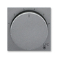 Kryt termostatu prostorového s otočným ovladačem, ocelová / kouřová černá