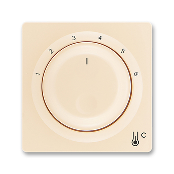 Kryt termostatu prostorového s otočným ovladačem, krémová
