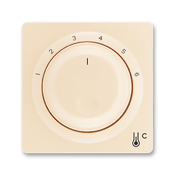 Kryt termostatu prostorového s otočným ovladačem, krémová