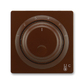 Kryt termostatu prostorového s otočným ovladačem, hnědá
