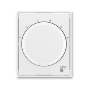 Kryt termostatu prostorového s otočným ovladačem, Tango®, bílá / bílá