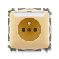 Zásuvka jednonásobná s ochranným kolíkem, s clonkami, s popisovým polem, Tango®, béžová