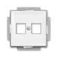 Kryt zásuvky datové a reproduktorové, s přímými vývody, bílá