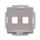 Kryt zásuvky datové a reproduktorové, s přímými vývody, greige